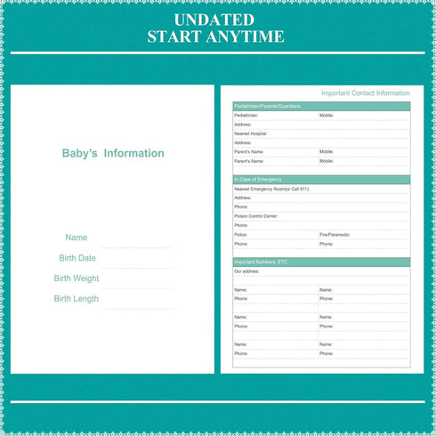 Baby's Daily Care Planner - A5 Newborn Baby Log Book for Tracking Daily Routine, 152 Easy-to-Use Pages to Monitor Nursing, Sleep, Feeding, Diapers...