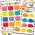 Happy Birthday Chart Poster for Classroom,62Pcs Classroom Birthday Chart Birthday Stickers Bulletin Board Poster for Classroom Decorations Back to...