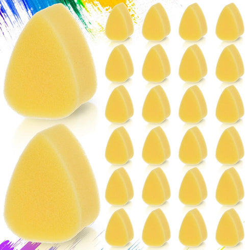 24 Pcs Face Paint Sponge Petal Face Painting Sponges High Density Face Painting Supplies for Kids Adults Art Work Halloween Makeup Body Paint (Yel...