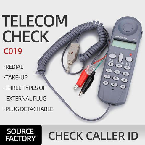 Telecom Check Telephone Line Dedicated Check Line Survey Line Machine CHINO-E C019 Tester to Alligator Clip Set Equipment...