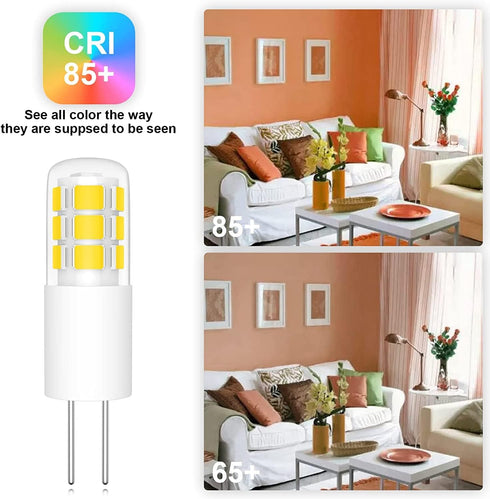 G4 LED Bulb 2W, 20W Halogen Equivalent, Warm White 3000K, AC/DC 12V, T3 JC Bi-Pin Base Light Bulbs for Under Cabinet Puck Light, Chandelier, Lands...