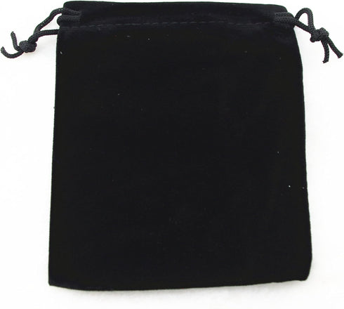 AEAOA Gift Bags, Pack of 25 Pieces 4.8" X 3.6" Velvet Drawstring Jewelry Pouches, for Candy, Pins, Jewelry, Treats, Birthday Party Favors (Black)...