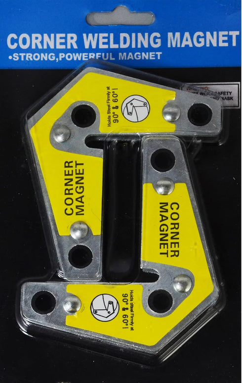 RIVERWELD Magnetic Corner Squares Strong Powerful Welding Magnet Bevel 90° & 60° Angle Setting Max Pull Force 30 lbs 3-1/4 x 3-3/4 x 5/8? Twin Pac...