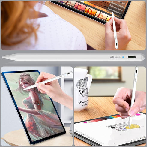 AICase Stylus Pens for Touch Screens, 1.5mm High Precision and Sensitivity Point IPad Pencil Fine Point Active Smart Digital Pen for Tablet Work a...