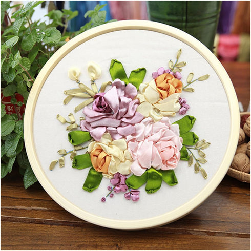 Maydear 3 Pack Embroidery Starter Kit with Pattern, Stamped Cross Stitch Kits for Beginners Adults with Embroidery Hoop and Instructions, Hand Emb...