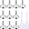 10 Pack Small Metal Funnels with 2 Pack Mini Pipette for Filling Small Mini Bottles or Containers, Atomizers, Perfume, Liquid (Silver)...