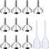 10 Pack Small Metal Funnels with 2 Pack Mini Pipette for Filling Small Mini Bottles or Containers, Atomizers, Perfume, Liquid (Silver)...