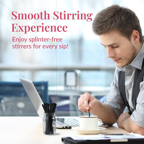 Prestee Plastic Coffee Stirrers, 2000ct, 5" - Plastic Straws, Drinks and Coffee Stir Sticks, Cocktail Swizzle Sticks, Disposable Stir Stick, Drink...
