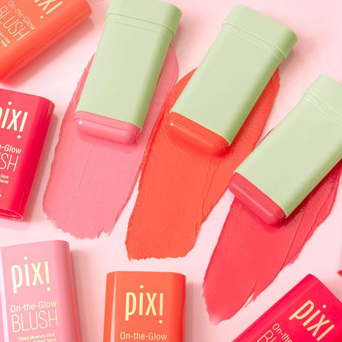 Pixi On-the-Glow Blush, Hydrating Tinted Moisture Blush Stick with Ginseng, Aloe Vera & Fruit Extracts, For Cheeks & Lips, 19g / 0.6oz, Paraben-Fr...
