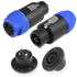 MEIRIYFA 8 Pole Speakon Connector Plug,NL4 Speak-On 8 Pin Male Audio Speaker Twist Lock Plugs and Female Panel Mount Plug Adapter for NL8FC, NL8FX...