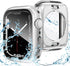 Goton 2 in 1 Waterproof Case for Apple Watch Series 9 8 7 Screen Protector 45mm, 360 Protective Glass Face Cover Hard PC Bumper + Back Frame for i...