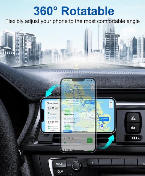 Beeasy 15W Mobile Phone Holder Car with Charging Function-Wireless Charger Car Automatic Qi Inductive Charging Station Car-Mobile Phone Holder Car...