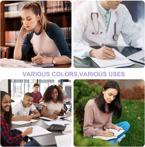 Retractable Shuttle Pens, 4 Count 4-in-1 Multicolor Ballpoint Pens 1.0mm Retractable Pens with Carabiner Clip Ballpoint Gift Pens for Office Schoo...