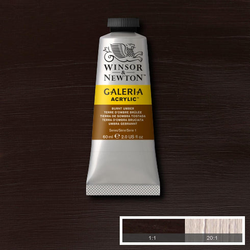 Winsor & Newton Galeria Acrylic Color, 60ml (2-oz) Tube, Burnt Umber...