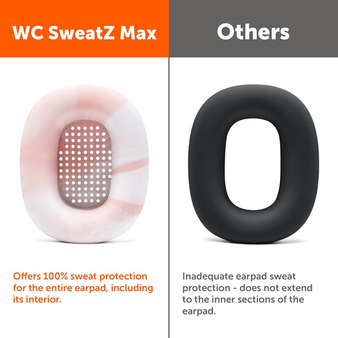 WC SweatZ Max - Protective Earpad Covers for Airpods Max Made by Wicked Cushions | Sweatproof & Easily Washable | Full Earpad Sweat Protection | P...
