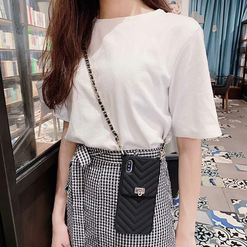 LUVI Compatible with iPhone 12 Mini Wallet Case with Crossbody Strap Lanyard Neck Strap Credit Card Holder with Purse Handbag Shoulder Strap Silic...