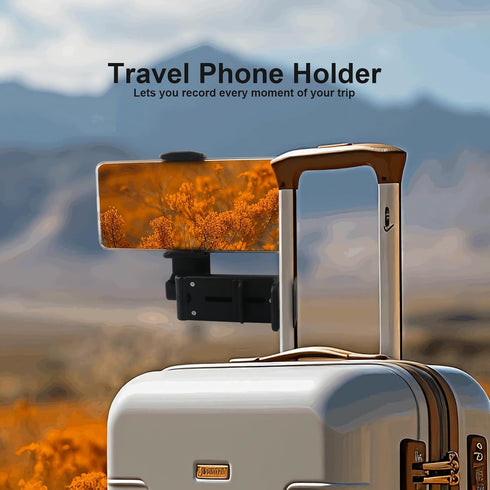 Airplane Phone Holder Hands Free Compact Travel Phone Mount with 360 Degree Rotation Universal Travel Essentials Ideal for Airplane, Table, Tray...