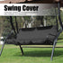 Swing Seat Cushion Cover, 59.1X19.7X3.9in Outdoor Waterproof 3 Seats Swing Chair Hammock Seat Cover for Garden Courtyard 3 Seats Swing (Black)...