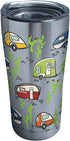 Tervis Retro Camping Triple Walled Insulated Tumbler Travel Cup Keeps Drinks Cold & Hot, 20oz Legacy, Stainless Steel...