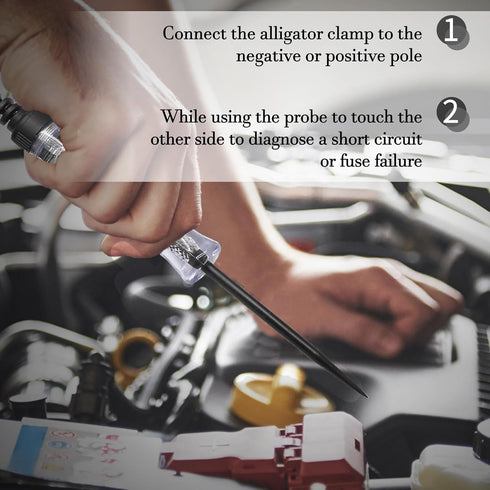 Test Light Automotive - Circuit Tester with 3-48V Digital LED Display - Voltage Test Pen with Stainless Probe...