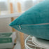 RainRoad Velvet Decorative Throw Pillow Covers Cushion Cover Pillow Case for Sofa Couch Bed Chair,Soft Square Light Teal Throw Pillows 18x18 Inch,...
