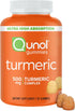 Qunol Turmeric Gummies, Gummy with 500mg Turmeric Curcumin, Joint Support Supplement, Ultra High Absorption Tumeric Curcumin, Vegan, Gluten Free, ...