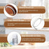 480ML/16Oz Clear Cute Glass Storage Canister Holder with Stackable Airtight Wood Lid, Modern Decorative Small Container Jar for Coffee, Spice, Can...