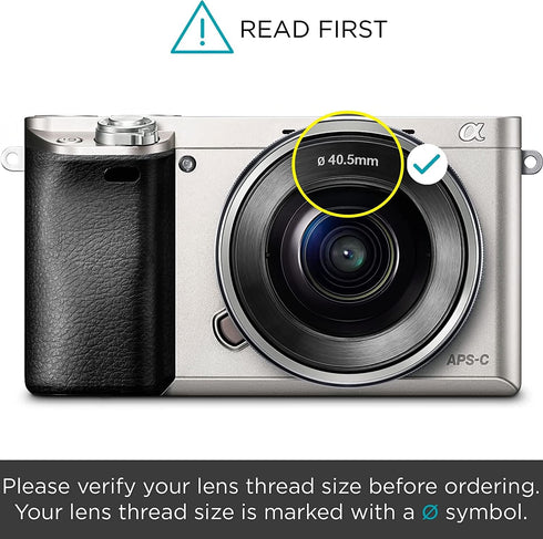 40.5mm Center Pinch Snap On Front Lens Cap Cover with Micro Fiber Cloth for Can.Nik. Son. Fuji Sigma Tamron and Other 40.5mm Filter Thread Lens...