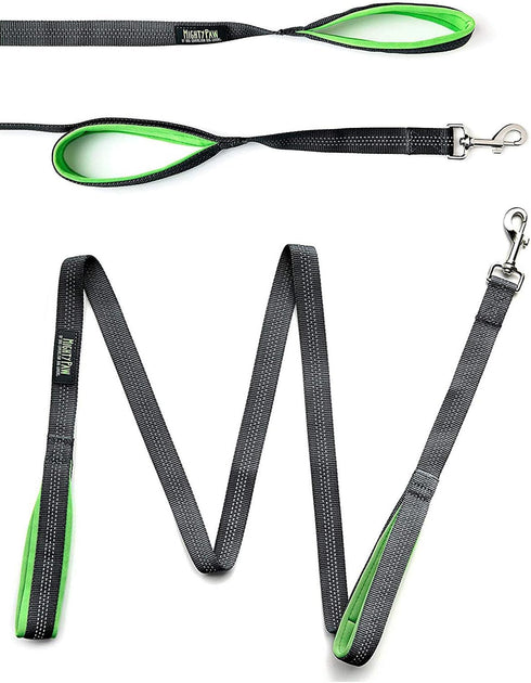 Mighty Paw Dual Handle Dog Leash - Reflective Lead with Two Handles - Dual Dog Leash Long - 2 Handle Dog Lead - Dog Leash with Traffic Loop Dog Le...