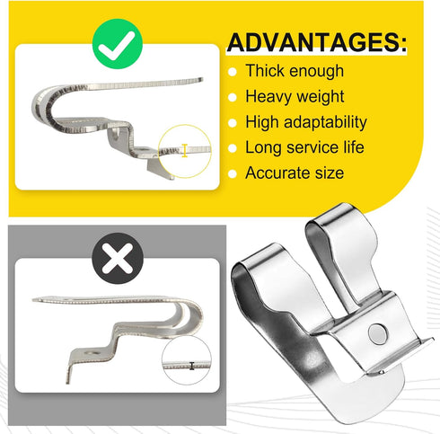 8PCS Belt Clip for Ryobi, Belt Hook with Screw for Ryobi and Ridgid 18 Volt Tools 633586002, 304 Stainless Steel Tool Belt Clip,Replacement Drill ...