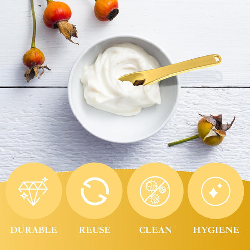 Makeup Metal Spatula 4 Pcs Mini Spoon Beauty Scoop Reusable Skin Care Spatula Massage Makeup Beauty Spoons Mask Shovel Applicator For Facial Cosme...