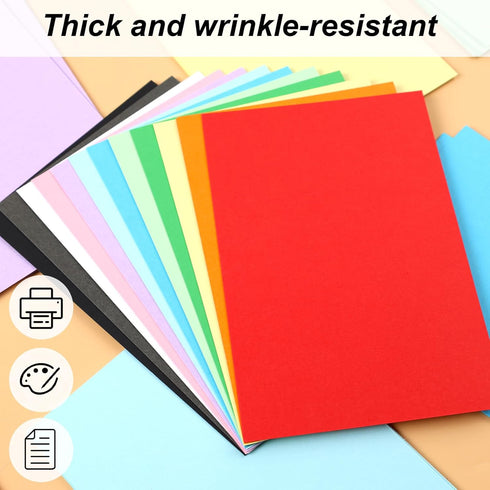 Shindel 100 Sheets Construction Paper for Crafts, 12 Color Cardstock Paper Kids Art Crafts Card for Art Class Invitation Making Scrapbooking Back ...