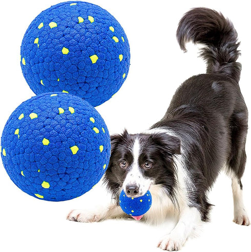 Dog Balls Toys for Aggressive Chewers, Indestructible Durable Bouncy Floating Balls for Dogs to Fetch, Durable Solid Rubber Ball for Training Dog(...
