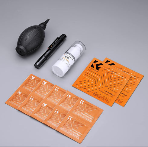 K&F Concept 15-in-1 Camera Lens Cleaning Kit with Camera Blower, Glasses Wipes*10, Cleaning Liquid, Microfiber Cleaning cloth*2, Lens Cleaning Pen...