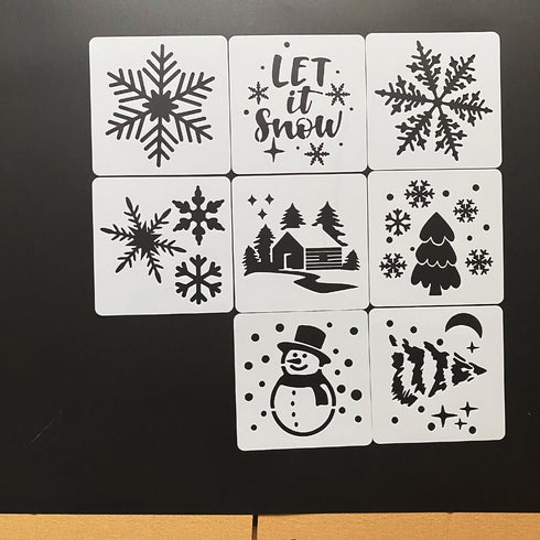 20 Pieces Stencil Template for Painting Reusable Animal Plant Stencil Spring Summer Winter Template, DIY Christmas Stencils for Painting on Wood W...