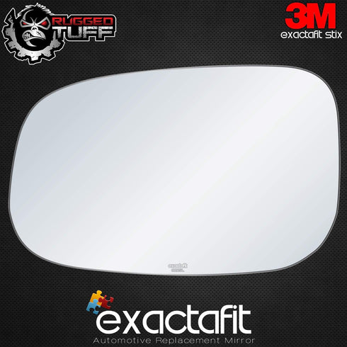 exactafit 8225L Driver Side Mirror Glass Replacement Repair Compatible With 2007-2014 Volvo C30, C70, S40, S60, S80, V50, V70...