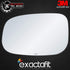 exactafit 8225L Driver Side Mirror Glass Replacement Repair Compatible With 2007-2014 Volvo C30, C70, S40, S60, S80, V50, V70...