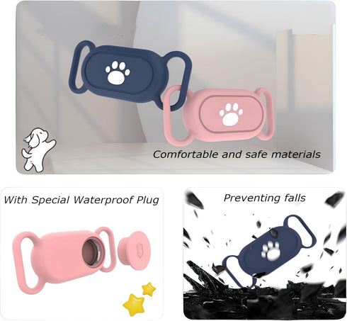 5 Pack Dog Collar Holder Compatible with Samsung Galaxy Smarttag 2,Waterproof Silicone Tracker Case Holder for Samsung Galaxy Smart Tag 2,Anti-Scr...