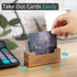 Business Card Holder for Desk, Acacia Wood Business Card Organizer Desktop Business Card Display Stand for Office Home Tabletop Exhibition, Small ...