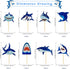 40 PCS Shark Cupcake Toppers Shark Theme Party Supplies Kids Birthday Party Supplies Decorations...