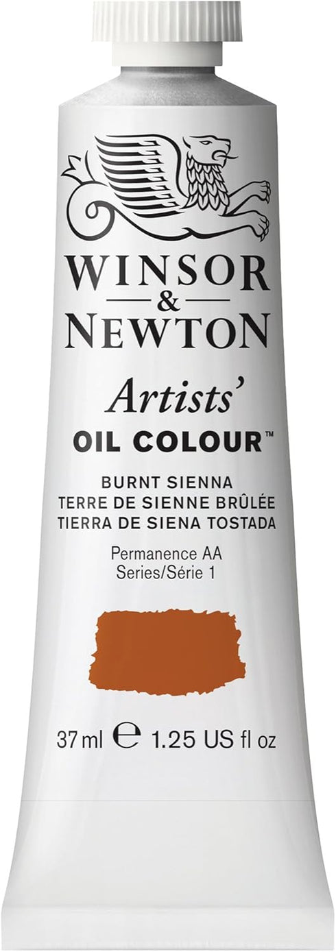 Winsor & Newton Artists' Oil Color, 37ml (1.25 oz) Tube, Burnt Sienna...
