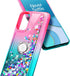 NZND OnePlus Nord N200 5G Case with Tempered Glass Screen Protector (Maximum Coverage), Ring Holder/Wrist Strap, Sparkle Glitter Flowing Liquid Wo...