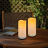 SUNNYPARK Solar Candles Outdoor Waterproof, Solar Powered Assorted Flameless Pillar Candles for Patio Lanterns 3’’x 6’’ Set of 2...