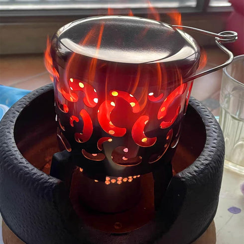 Camping heater Butane heater Candle heater Tent heater Small propane heater Emergency heater Portable stainless steel camping heater (silver)...