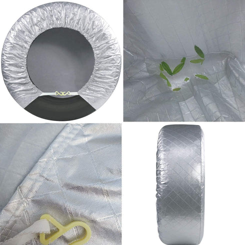 Amfor Tire Covers Set of 2, Waterproof Anti-UV Sun Snow Rain Tire Covers for Trailers, RV, Camper, SUV, Truck, Fit 24-26 inches Tire Diameter...