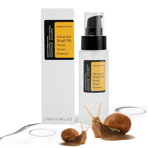 Advanced Snail Mucin 96% Power Repairing Essence 3.38 fl.oz 100ml, Hydrating Serum for Face with Snail Secretion Filtrate for Dull Skin & Fine Lin...