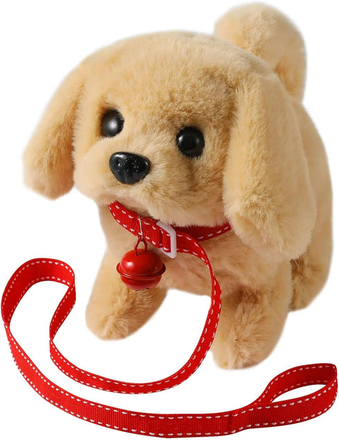 Plush Golden Retriever Toy Puppy Electronic Interactive Dog - Walking, Barking, Tail Wagging, Stretching Companion Animal for Kids Toddlers...