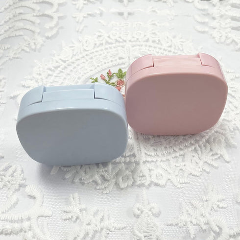 2 Pack Cute Contact Lens Case Travel Kit, Cute Contact Case with Mirror Tweezers Remover Tool Solution Bottle for Outdoor Office Daily Use...