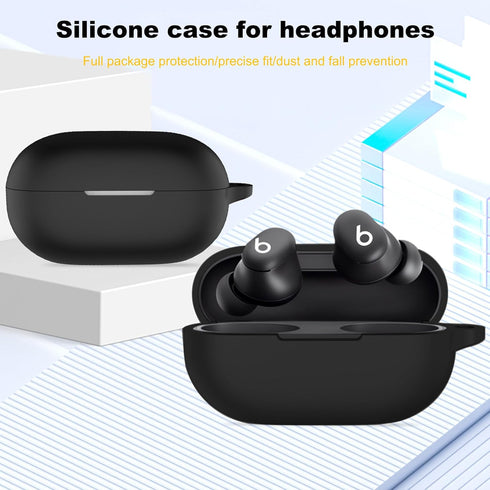 Compatible with Beats Solo Buds 2024 Case Cover,Shock-Proof,Premium Silicone with Keychain-Black...