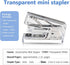 Mini Stapler with Staples, Small Transparent Stapler,25 Sheet Capacity,Includes 640 Staples and Staple Remover, Easy to Carry and Store?Small Stap...